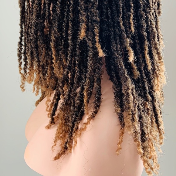 Black & Golden Auburn Mix Synthetic Dreadlock Wig - Picture 3 of 6
